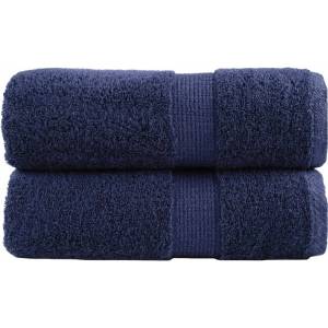 vidaXL Премиум кърпи за гости SOLUND 2 бр. тъмносини 30x50 см 600 г/м2 (137254)