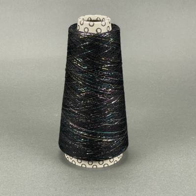 Garnmanufakture Příplet Efektgarn Glamour 200 černá+multicolor