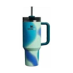STANLEY 1913 Quencher H2.0 Flowstate Drinking Bottle with Straw 1.2L - Thermo Mug Cools 11 Hours - 48 Hours Ice Cooled - Thermos Bottle BPA Free - Stainless Steel Drinking Cup - Coastal Teal Motion - 10000011