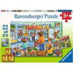 Ravensburger - Puzzle 2x12 Let's Go Shopping - 1 - 39 piese