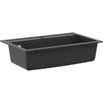 vidaXL Кухненска мивка с едно корито Гранит 79, 5 x 50, 5 x 20 см Графит (42053756)