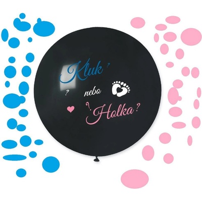 GoDan Balónik 80 cm s potlačou je to chlapec alebo dievča? + konfety babyshower