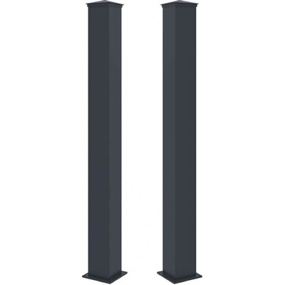 G21 pro branku a bránu 15x166 cm s patkou, antracitový, 2 kusy