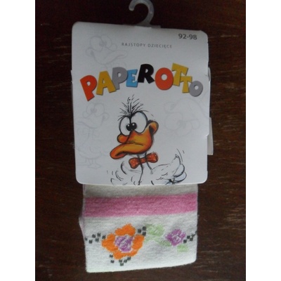Paperotto dětské vzorované punčochové kalhoty růžové