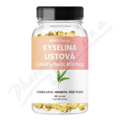 MOVit Kyselina listová L-methylfolát 400mcg 90 tabliet
