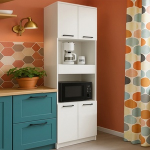 TopMebel Alvento TopMebel меламинов многофункционален шкаф в бял цвят 60x42x180см