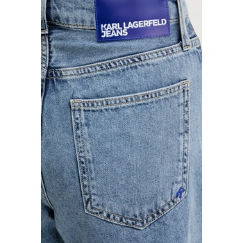 Karl Lagerfeld Jeans Дънков къс панталон Karl Lagerfeld Jeans в синьо с изчистен дизайн с висока талия A2W10041 (A2W10041)