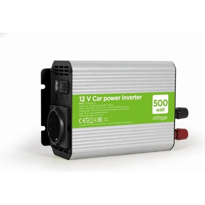 Gembird Инвертор за автомобил Gembird EG-PWC500-01, 500W, 230V AC, USB-A - EG-PWC500-01 (EG-PWC500-01)