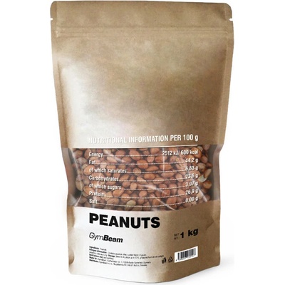 GymBeam Peanuts natural 1000 g