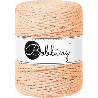 Bobbiny 3PLY Macramé Rope 5 mm 100 m Unicolor Peach Fuzz Šňůra