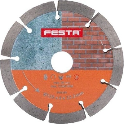 FESTA Kotouč diamantový dvojitý segmentový Ø 125 x 6 x 22,2 mm, FESTA