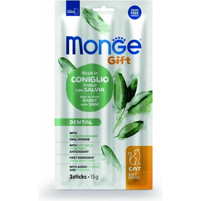 Monge Gift Soft Sticks Dental králičie a šalvia 15 g