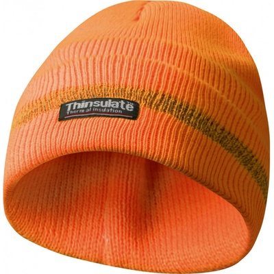 Nohel Garden čepice s reflexními pruhy zimní oranžová
