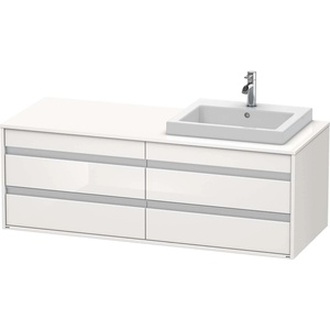 Duravit Ketho - Шкафче за умивалник 50x140x55 см, дясно, 4 чекмеджета, лъскаво бяло KT6757R2222 (KT6757R2222)