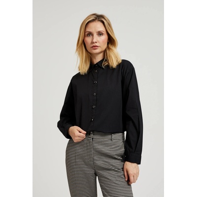 Moodo Гладка черна риза с дълъг ръкав Moodo Moodo | Cheren | ЖЕНИ | XS