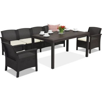 BICA Комплект мебели от кафяв ратан Venezia Apetito Max 6 Bica (BCHVEN6BR)