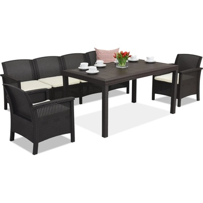 BICA Комплект мебели от кафяв ратан Venezia Apetito Max 6 Bica (BCHVEN6BR)