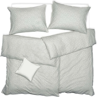 SCANquilt obliečky KLASIK fragments sivo-biele 140x220 70x90