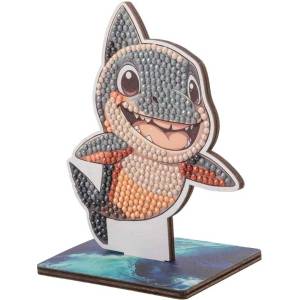 Craft Buddy Комплект за диамантена бродерия, Craft Buddy, Crystal Art Buddies, Акула, 7 части