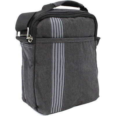 Tmavě šedá pánská praktická zipová crossbody taška Bertrand