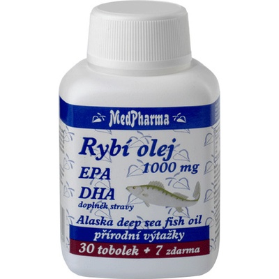 MedPharma Rybí olej 1000 mg + EPA + DHA 37 kapslí