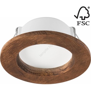 LAMKUR Led вградено осветително тяло woody spot led/5, 5w/230v 4000k череша Ø10 см (la52380)