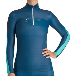 Sportful Дамско яке за ски бягане Sportful Women's Apex Jersey Cross-country ski jacket - Teal Blue / Green (103-2647-0214)