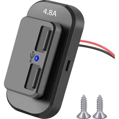 34663 2x USB QC3.0 zásuvka 12/24V, montáž na povrch