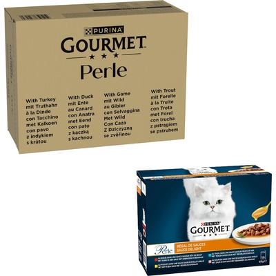 Gourmet Perle pstruh krocan kachna zvěřina 96 x 85 g
