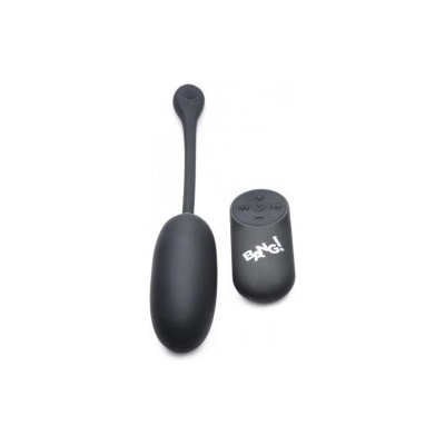 XR Brands BANG! 28X Remote Control Silicone Plush Egg Black vibrátor