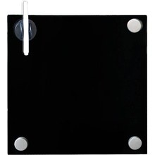 Mucola Bíláboard Magnetic Skleněná magnetická tabule se 3 magnety a perem Magnetická tabule Magnetická tabule Magnetická tabule - 45 x 45 cm Černá