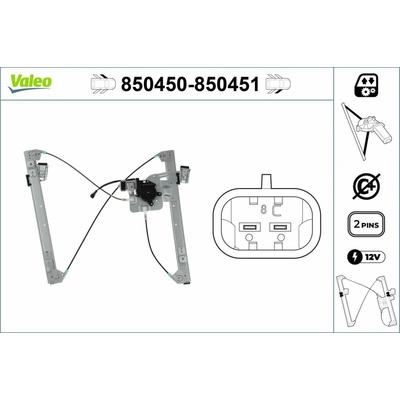 Zdvihacie zariadenie okien VALEO 850450