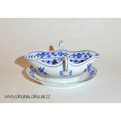 Český porcelán Dubí omáčník oválný s podstavcem a dvěma uchy 0,55 l