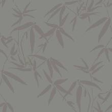 Origin 347739 Sivá vliesová tapeta na stenuhnedé metalické listy bambusu mery 0,53 x 10,05 m
