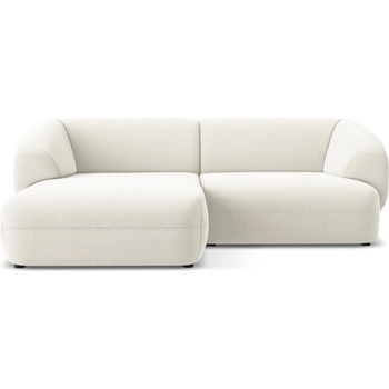 makamii Бял кадифен ъглов диван (ляв ъгъл) Moana - Makamii (MOANA_LC_S_1_P1_C1)