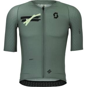 Scott Мъжка фланелка с къс ръкав за колоездене Scott Jersey Ultd Aero S/S Cycling jersey - Tranquil Green (056-4076-0213)