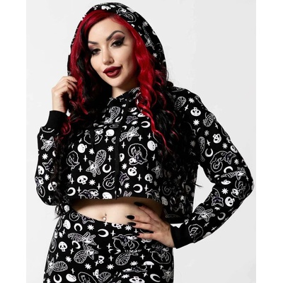 KILLSTAR дамски суитшърт KILLSTAR - Purr Off Cropped - Черен - KSRA004581