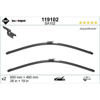 SWF Sada stěračů Original Visioflex AQUABLADE 650+480 mm 119102