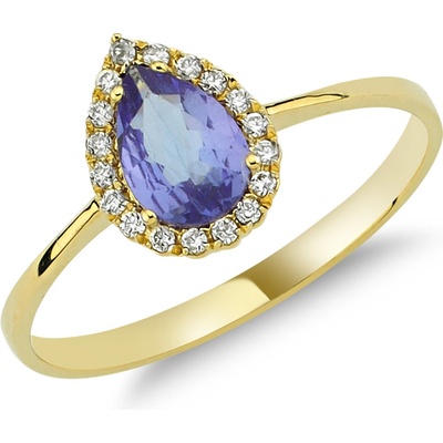 Lillian Vassago zlatý prsten s tanzanitem a brilianty LLV11 SMR5644 01 TAN