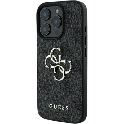 GUESS Удароустойчив кейс Guess за Apple iPhone 16 Pro Max hardcase 4G Big Logo черен (GUHCP16X4GMGGR)