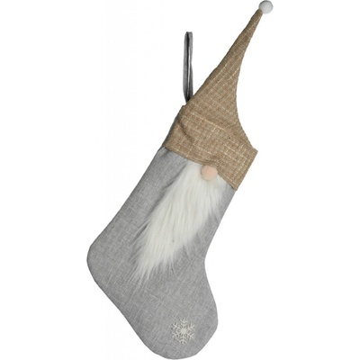 Home Styling Collection Vánoční ponožka na malé dárky 26 x 40 cm šedá – Hledejceny.cz