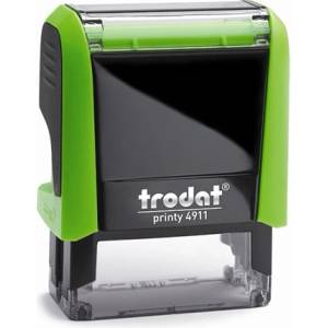 TRODAT Печат TRODAT Printy 4.0 4911 ябълковозелен корпус черен тампон 4911Z/F (4911Z/F)