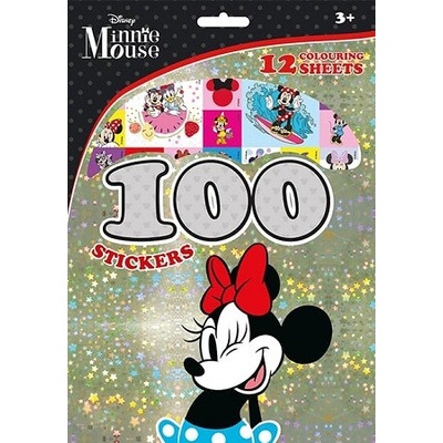 100 samolepiek s maľovankovými listami Minnie