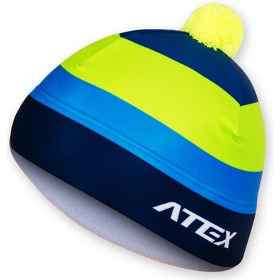 Atex stripes 1 dvouvrstvá s bambulí čepice modrá zelená