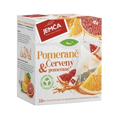 Jemča Čaj pomaranč červený pomaranč pyramídové vrecká 36 g