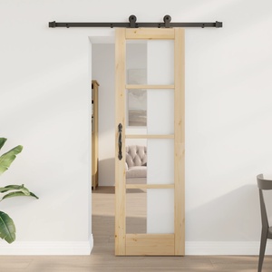 vidaXL Преплъзваща се врата ORKDAL Естествен 61 x 198, 5 см (3332097)