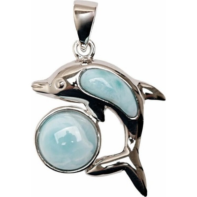 Nefertitis Larimar přívěsek stříbro Hravý delfín č. 7 NF63899