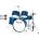 MusicStoreBG Барабани за деца сини hm-50-mu детски + чинели, столче и стойки