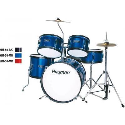 MusicStoreBG Барабани за деца сини hm-50-mu детски + чинели, столче и стойки