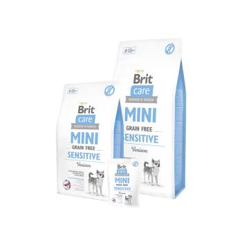 Brit Mini Sensitive Grain Free - с еленско месо, за малки породи с чувствителен стомах 400 гр